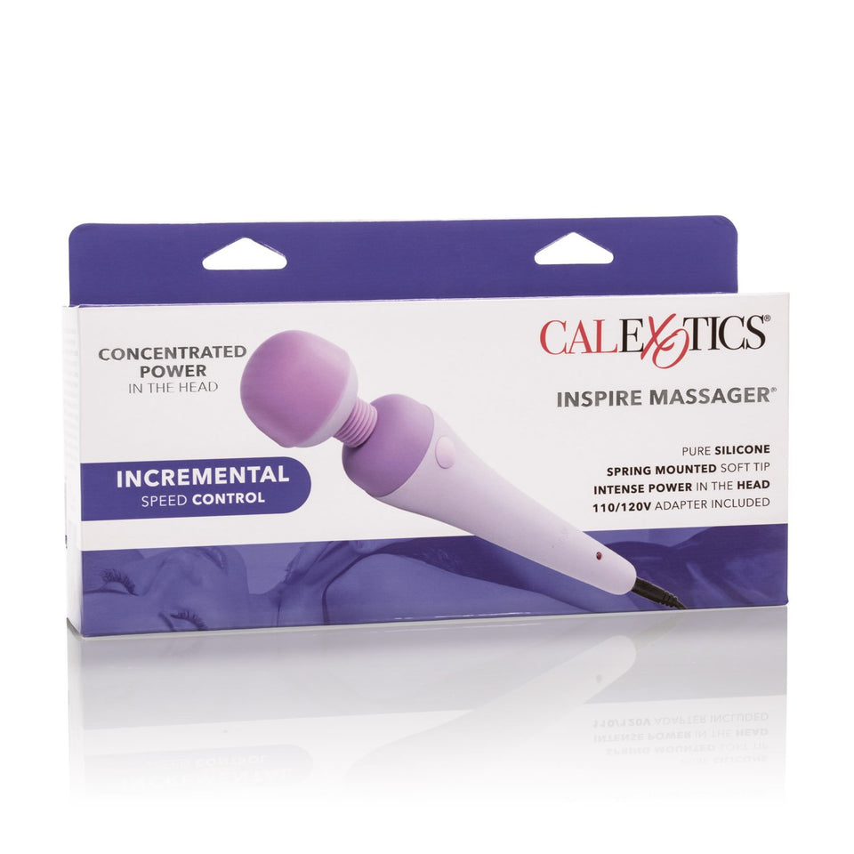 Calexotics Inspire Massager - Silicone Body Wand Vibrator For Couples - Adult Sex Personal Massager - Purple