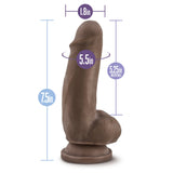 Blush Au Naturel 7 Inch Sensa Feel Dual Density Flexi Shaft Fat Boy Dildo - Easy To Clean Fragrance Free Strong Suction Cup Harn
