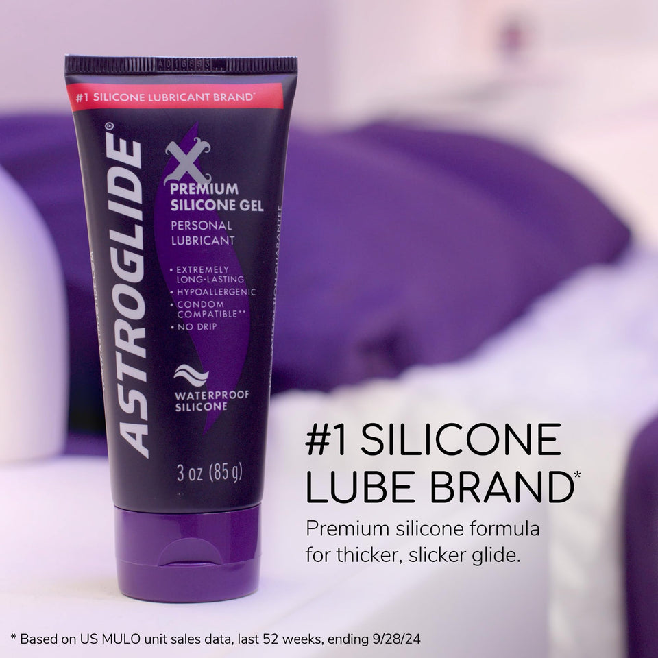 Astroglide Silicone Lube 3Oz  X Premium Gel Personal Lubricant For Vaginal And Anal Sex  No Drip Stayput  Longlasting Pleasu