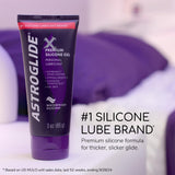 Astroglide Silicone Lube 3Oz  X Premium Gel Personal Lubricant For Vaginal And Anal Sex  No Drip Stayput  Longlasting Pleasu