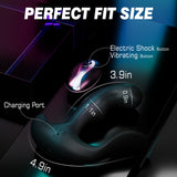 Prostate Massager Vibrating Butt Plug Anal Toy, Estim Anal Vibrators Male Sex Toy with 5 Electric Shock & 10 Vibrating Modes, Re