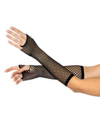 Triangle net fingerless gloves