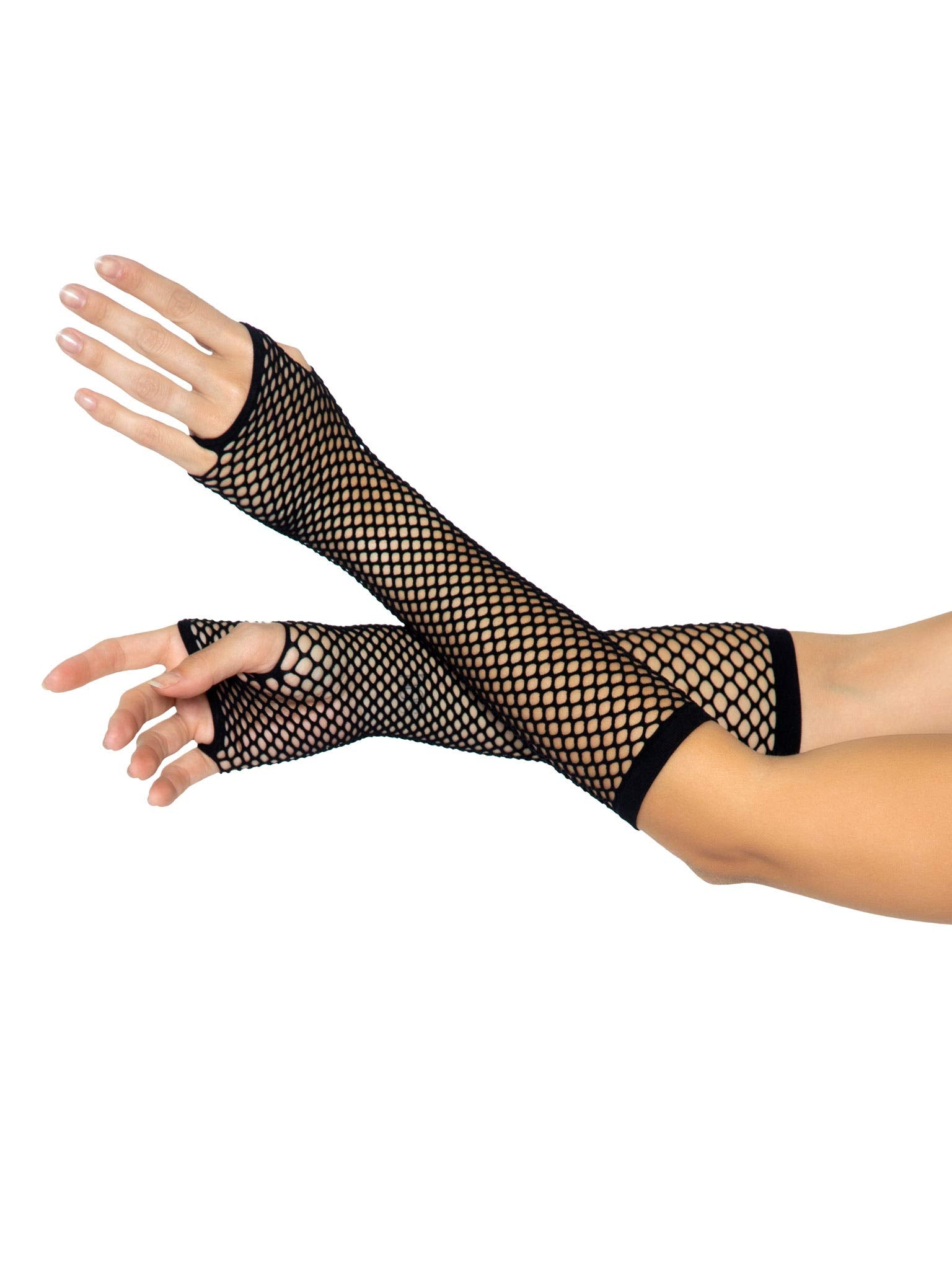 Triangle net fingerless gloves