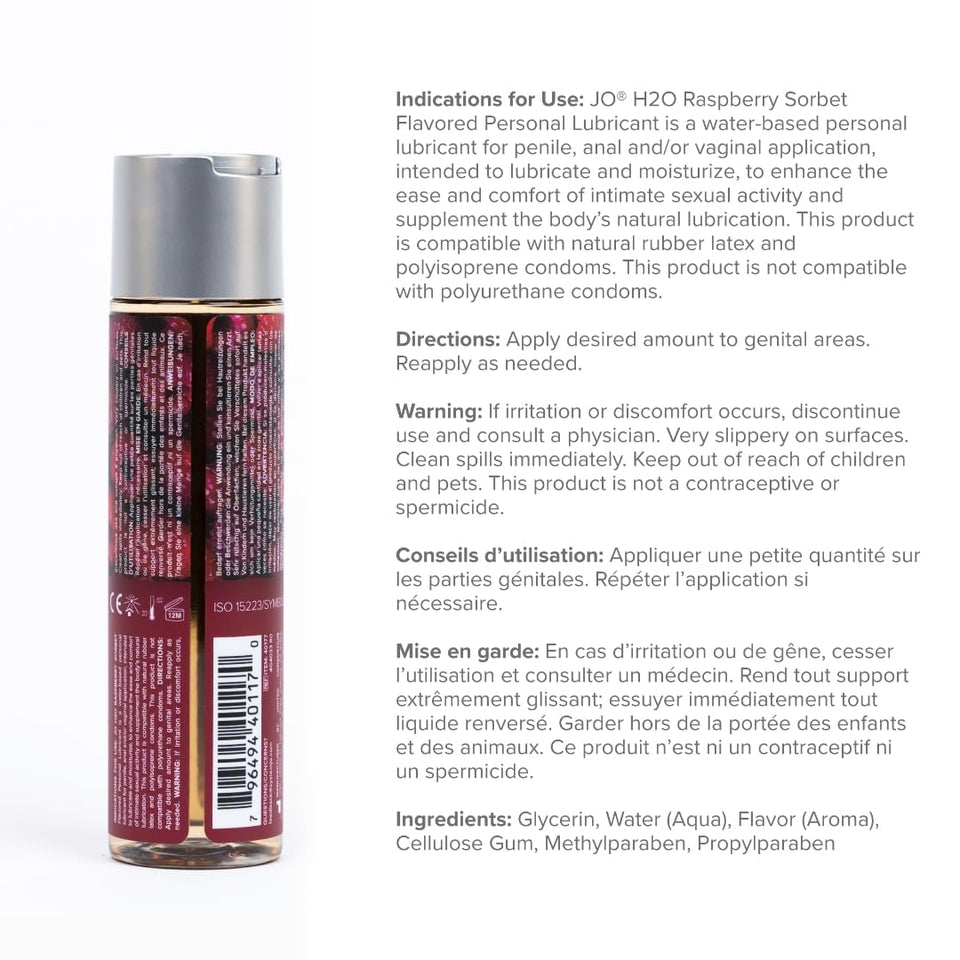 Jo Flv Raspberry Sorbet 4 Fl Oz