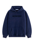 Aelfric Eden Hoodies Mens Acid Wash Hoodie Oversized Vintage Heavyweight Cotton Fleece Hooded Pullover Sweatshirt Navy Blue