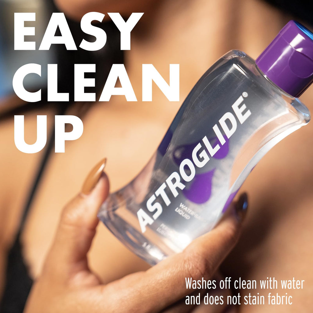 Astroglide Water Based Lube (5oz), Liquid Personal Lubricant, Sex Lube for Long-Lasting Pleasure for Men, Women and Couples, Saf