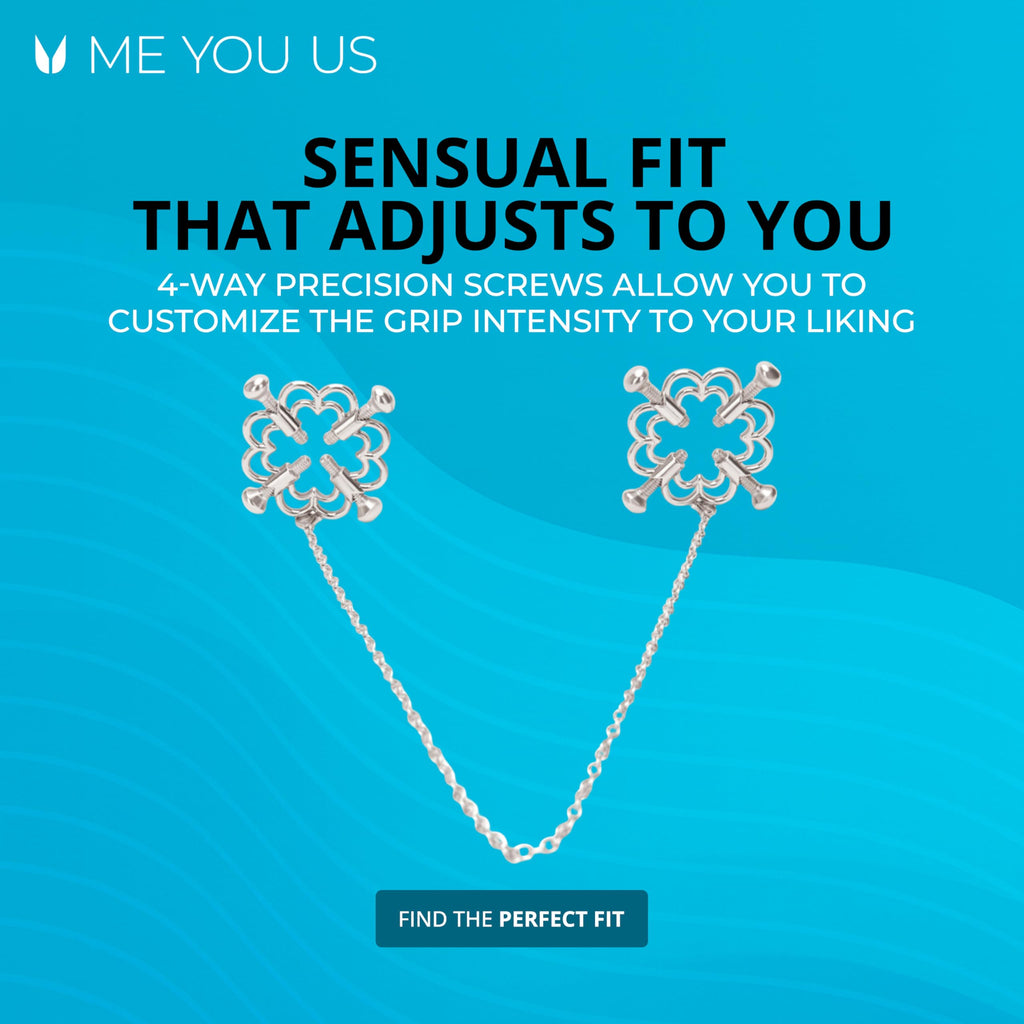 Me You Us Flower Design Nipple Chain