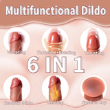 Thrusting Dildo Vibrator Sex Toys for Women Realistic Dildos 6in1 Penis with Suction Cup 9 Vibrations & 3 Thrusting Swing, Heati