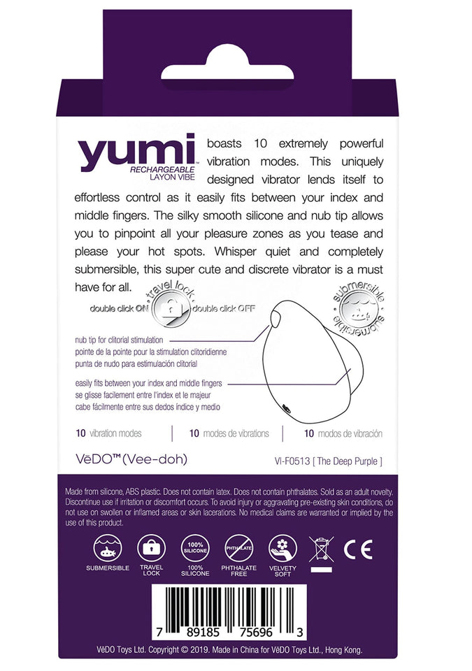 Vedo Yumi Rechargeable Vibe Deep Purple