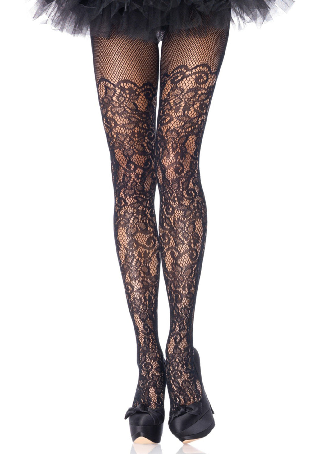 Plus Size Floral vine net pant