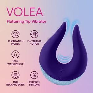 Femme Funn Volea Fluttering Tips Vibrator Feel Butterflies From Head To Curling Toes. Made From Premium Silicone Volea?? Targeted Tip Flutters To Stimulate Your Erogenous Zones With 10 Vibration Modes