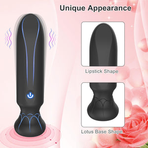 BAGGEST Black Silicone Bullet Vibrator for Women - 10 Vibration Modes, Waterproof, Portable G-Spot & Clitoral Toy, Small Size