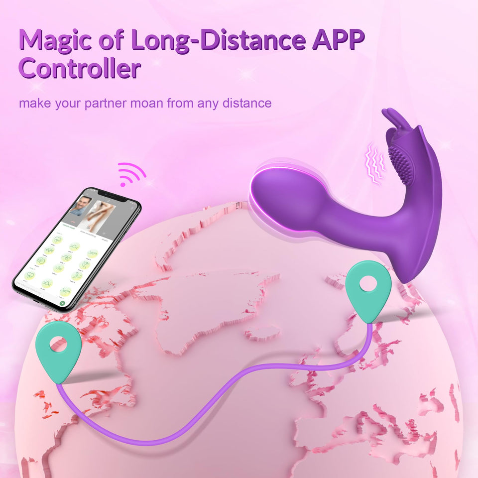 Vibrators APP Remote Control Vibrator - Dildo Wearable Vibrator Boefous Sex Toys for Women Couples, Female Adult Toys Butterfly