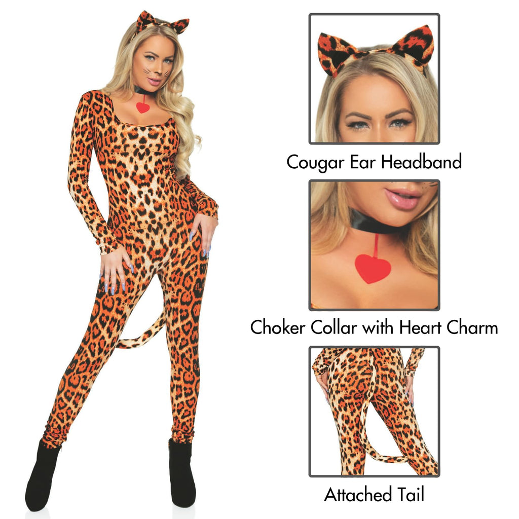 3PC.Cougar,brushed lycra catsu