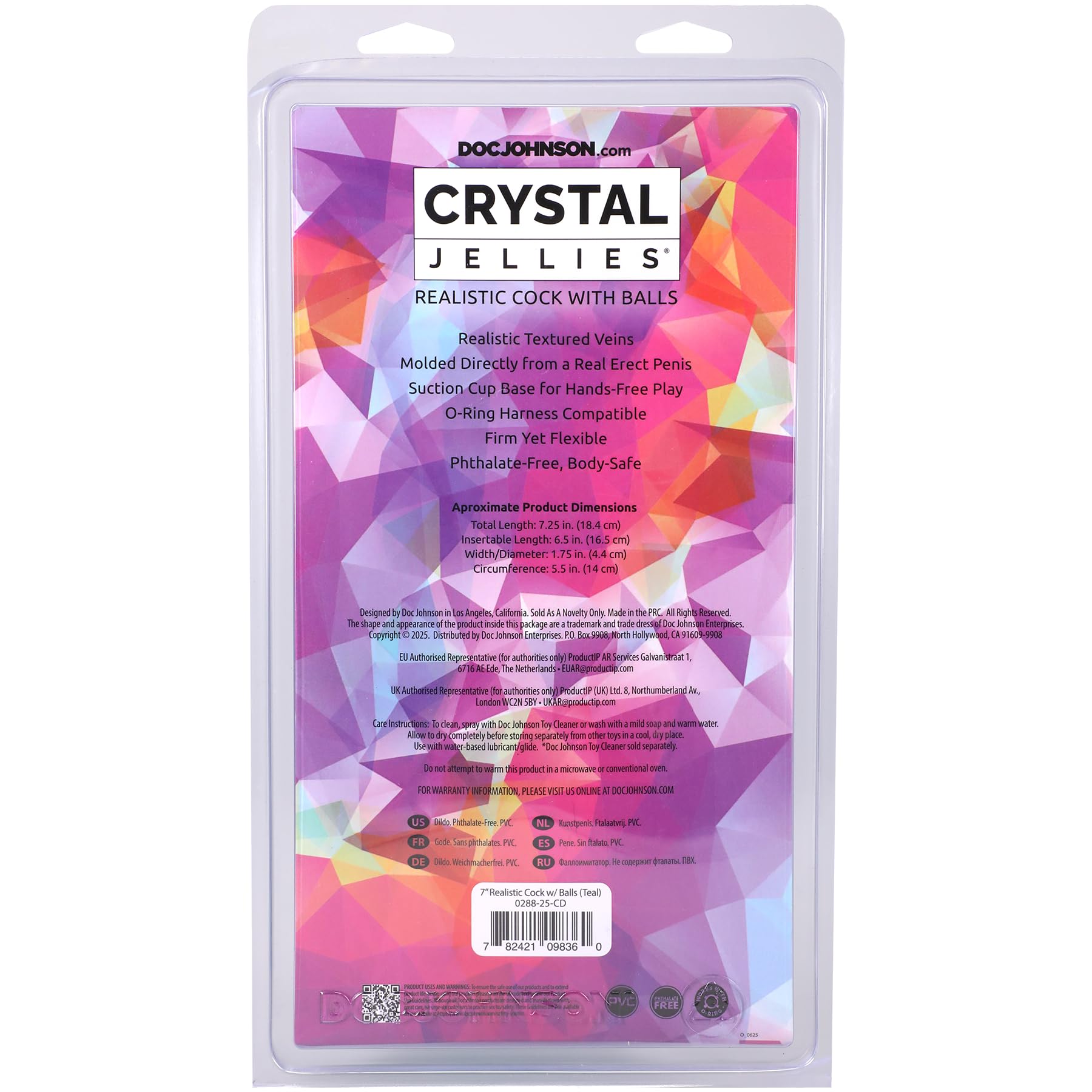 Crystal Jellies 7in RealisticCockBall Tl