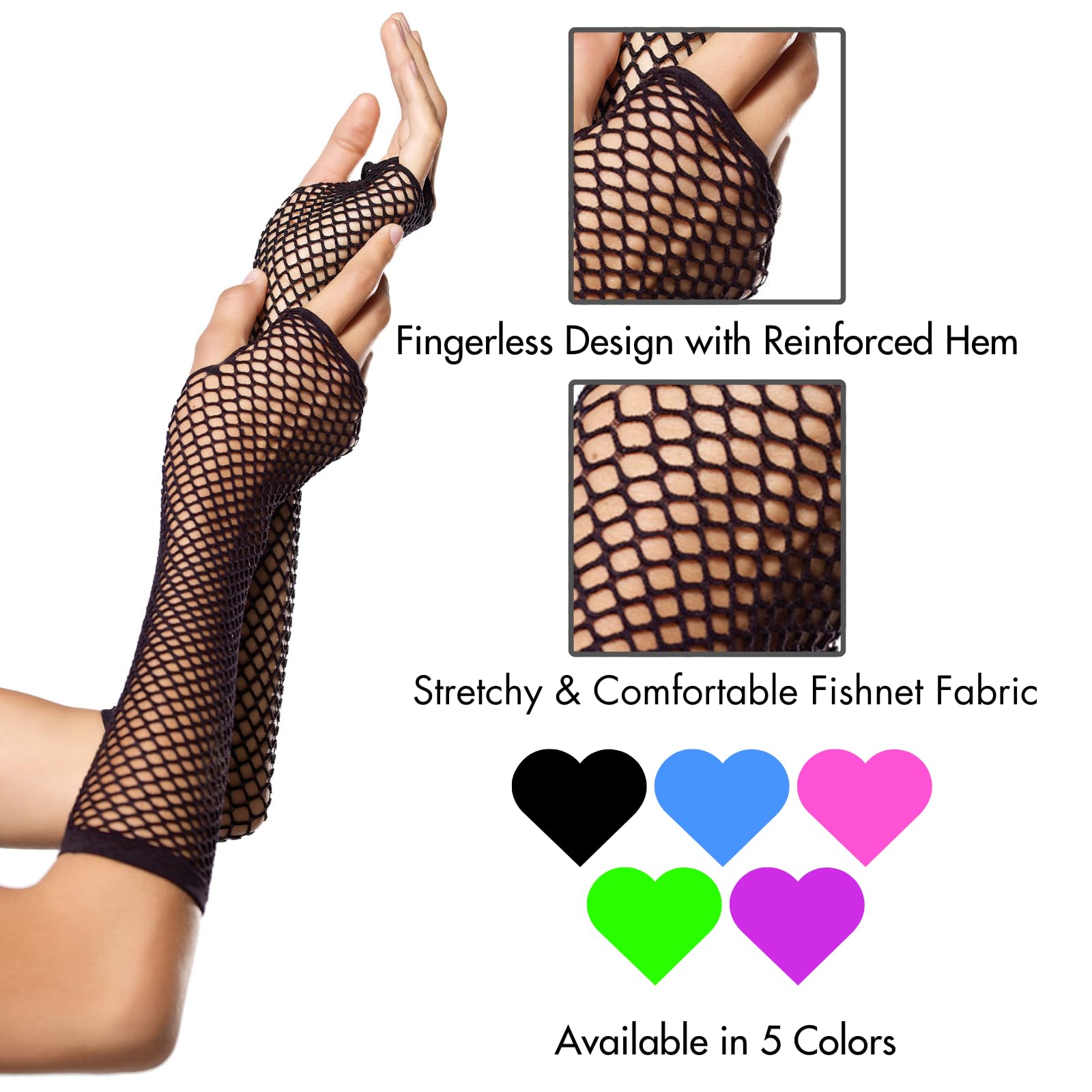 Triangle net fingerless gloves