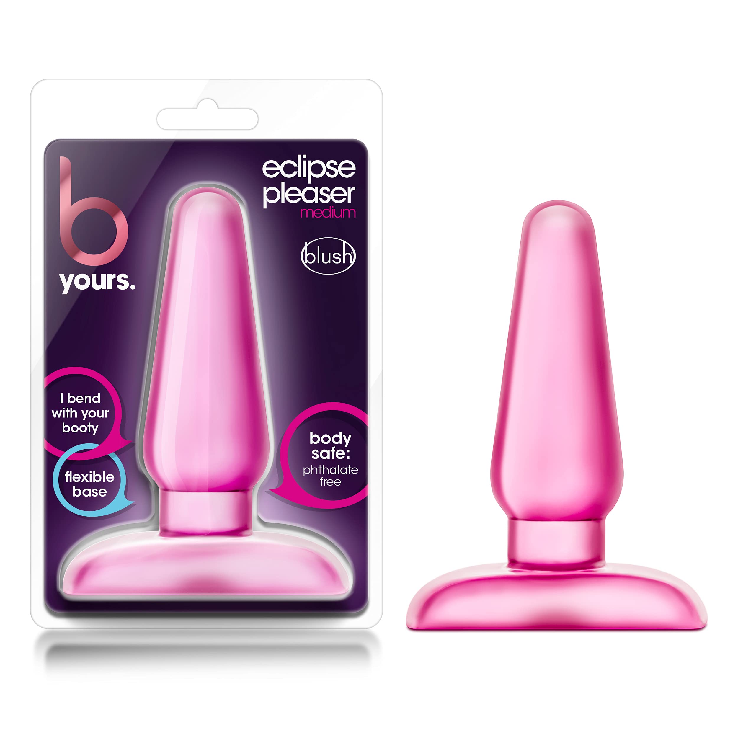 Blush B Yours - Eclipse Anal Pleaser - 4.75'' Medium Butt Plug - Tapered Head For Easy Insertion - Sex Toy For Woman Men Couples