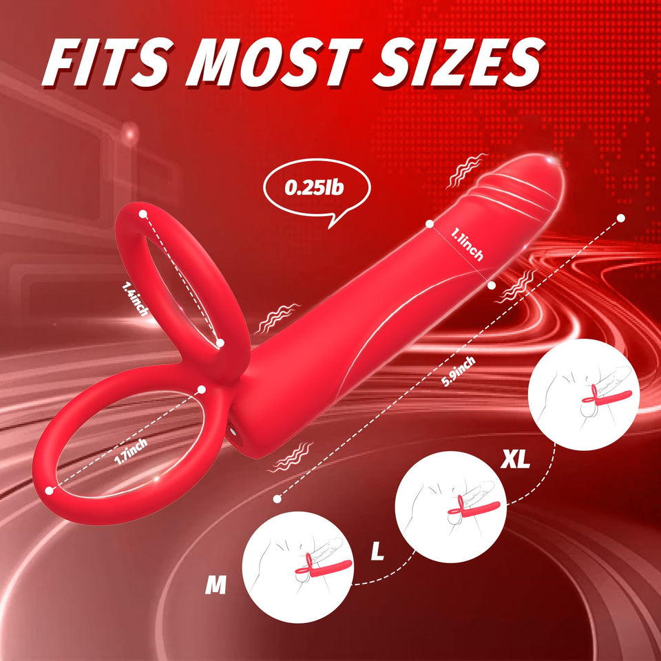 Anal Toys Vibrating Cock Ring Sex Toys for Men,Anal Dildo Male Vibrator with 10 Vibration Modes,Strap-On Dildo Butt Plug with Pe
