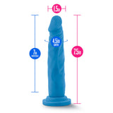 Blush Novelties, Neo, 7.5'' Sensa Feel Dual Density Realistic Dildo, Ultra Soft Lifelike 1.5'' Slim, Strapon Compatible Suction