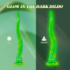 Long Tentacle Dildo Sex Toys: 22 '' Luminous Huge Monster Dildo with Suction Cup, Liquid Silicone Large Anal Plug with Octopus D