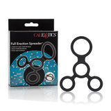 CalExotics Full Spreader Silicone 4-Ring Design Erection Enhancer, (12757_Black)