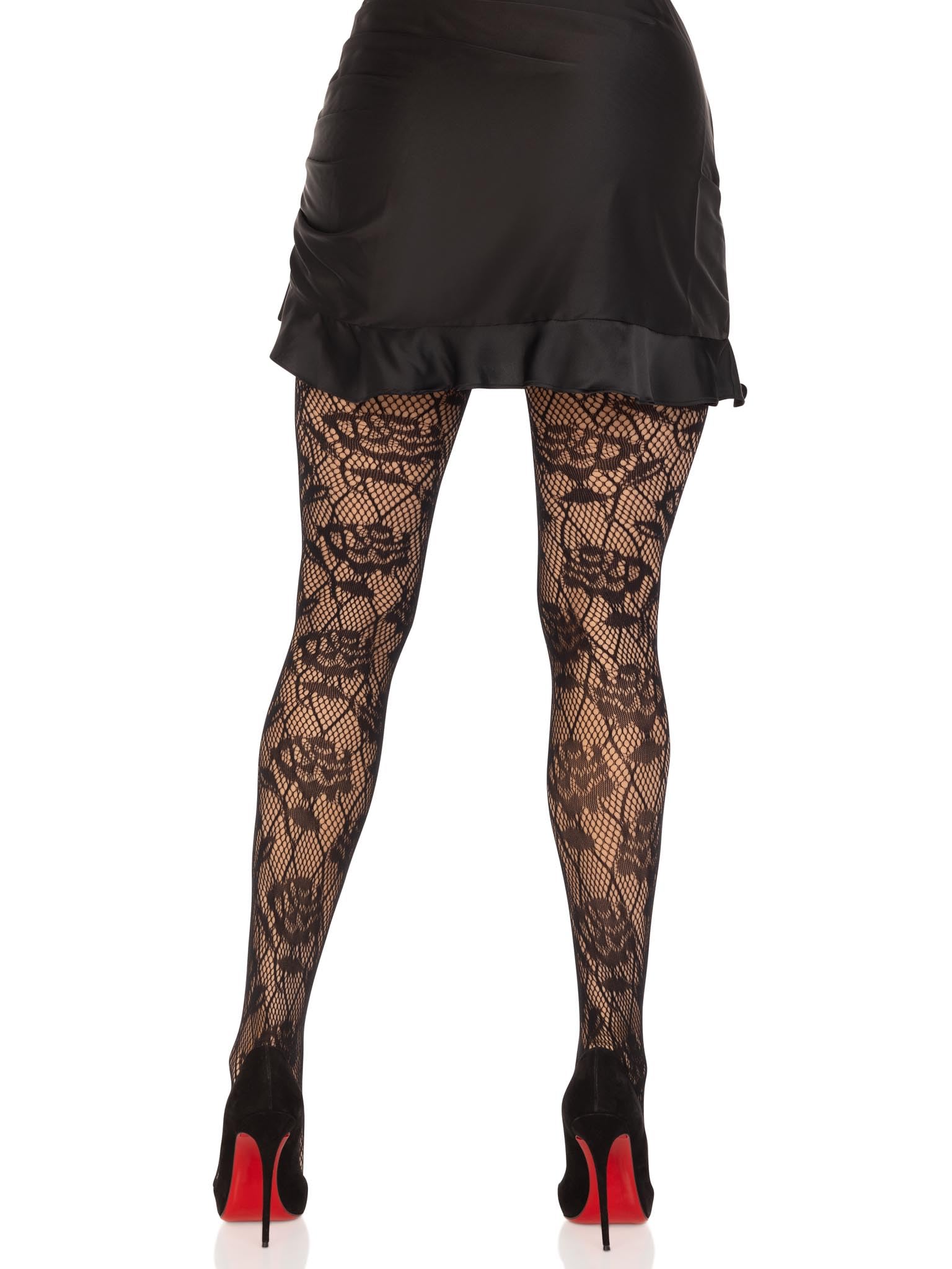 Wild rose net tights.