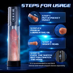 Waterproof Realistic Male Masturbator,Adult Sex Toys for Men,Sucking & Pumping Male Sex Toy, Premuim quiality Pocket Pussy Strok