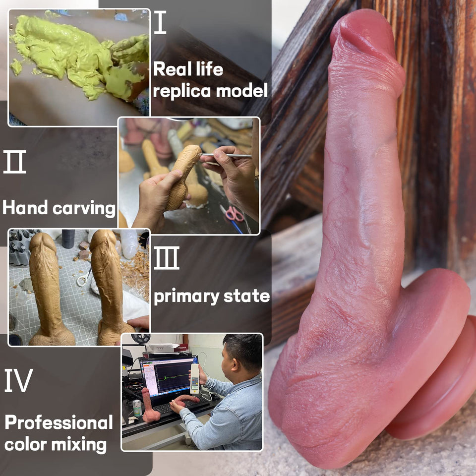 6.77 Inch Reproduction Realistic Real Dildos for Beginners, Silicone Soft Lifelike Thick G-spot Penis Stimulator with Suction Cu