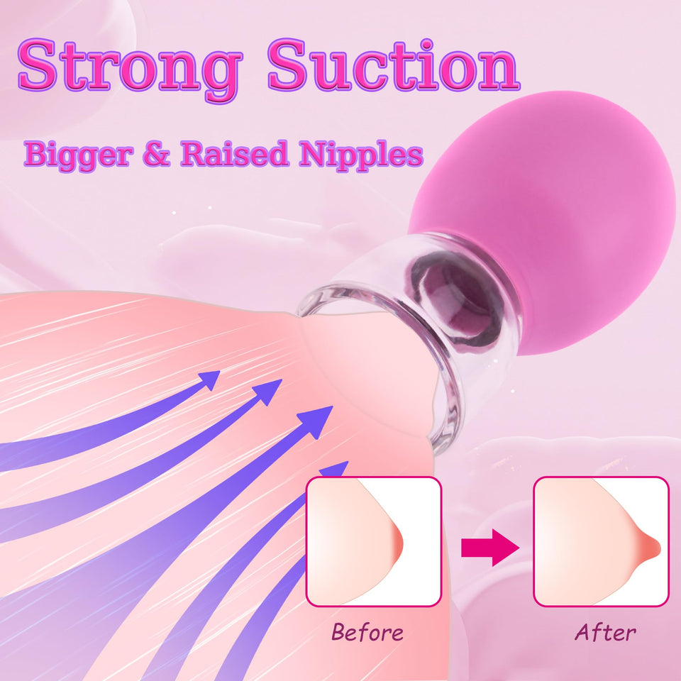 Sex Toys BDSM Nipple Toys for Women - 1 Pair Nipple Suckers Stimulator Massager, Adult Sex Toys & Games for CouplesPleasure