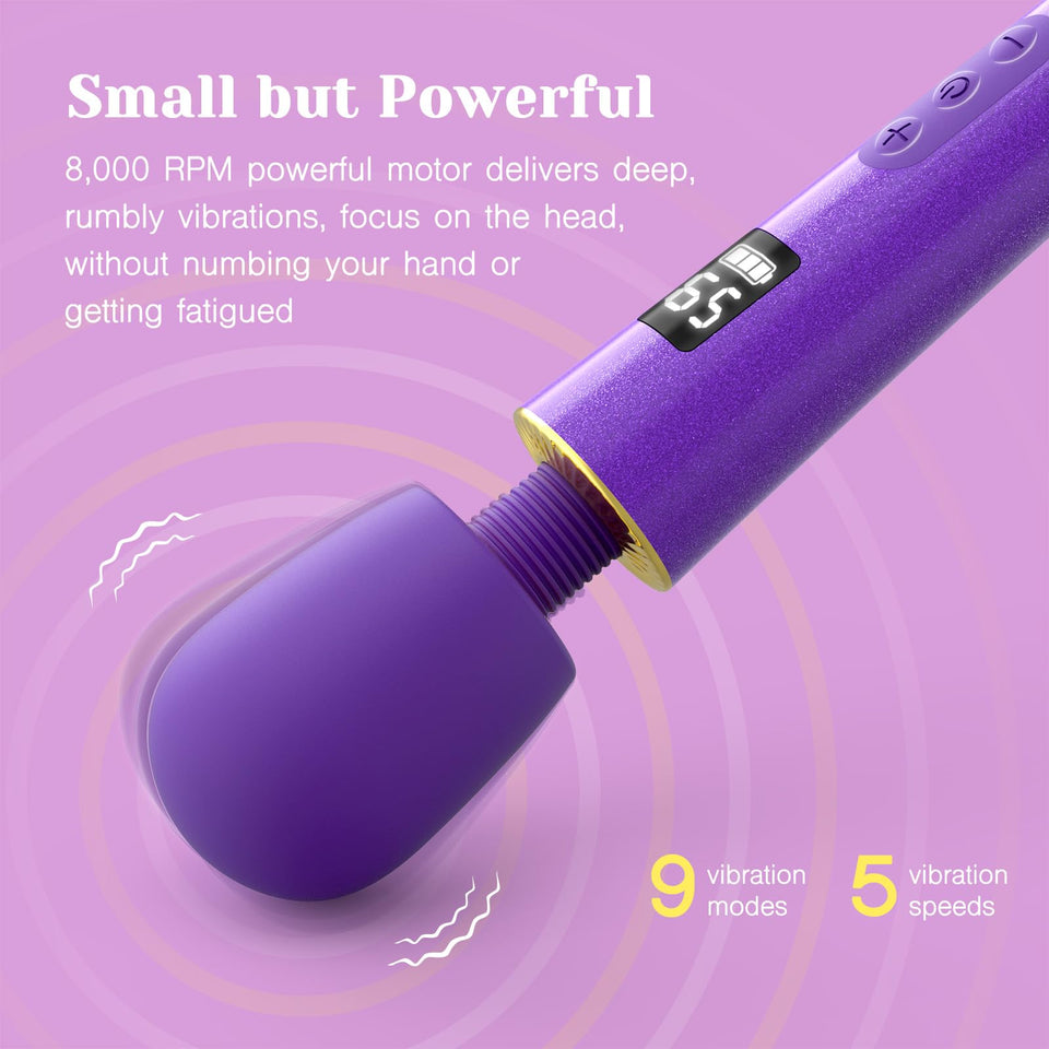 Tracy's Dog Mini Vibrator Wand [Sex Toys] Clit Stimulator | Travel-Friendly | 9 Vibrations & 5 Speeds of Pleasure | Powerful & C