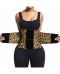FeelinGirl Workout Waist Trainer Corset Slimming Neoprene Sauna Perspiring Vest Workout Body Shaper for Women Leopard XS