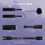 BDSM Bondage Restraints Kit, 4 Pcs Couples Sex Toys with Adjustable Leather Thigh Sling, Paddle, Blindfold and Tickler, Bondage