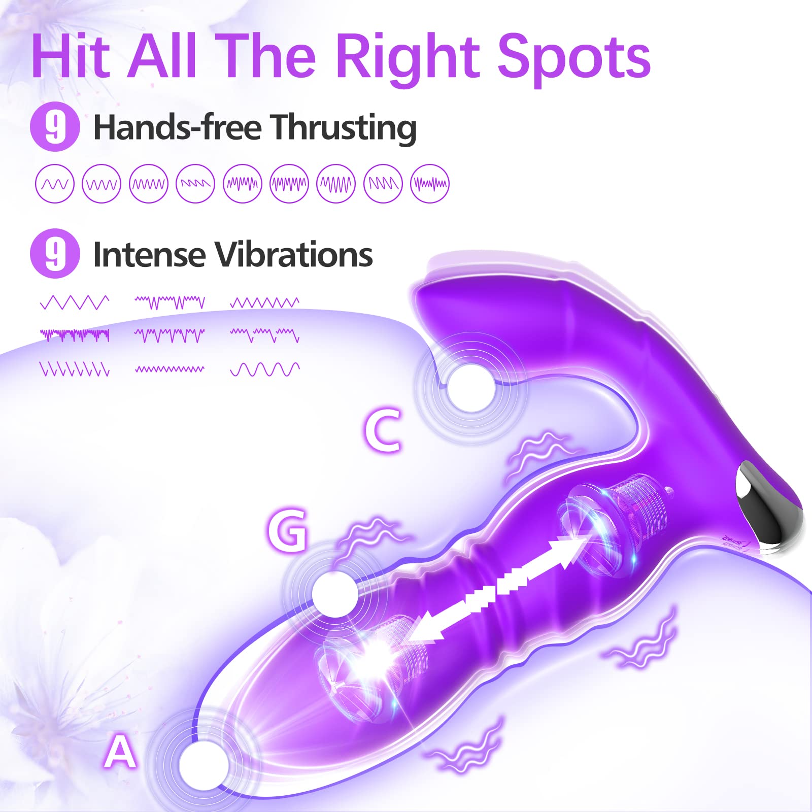 Adult Sex Toys for Women Sex Toy Pleasure - Wearable Thrusting Dildo with App&Remote Control Vibrators with 9 Powerful Strapless