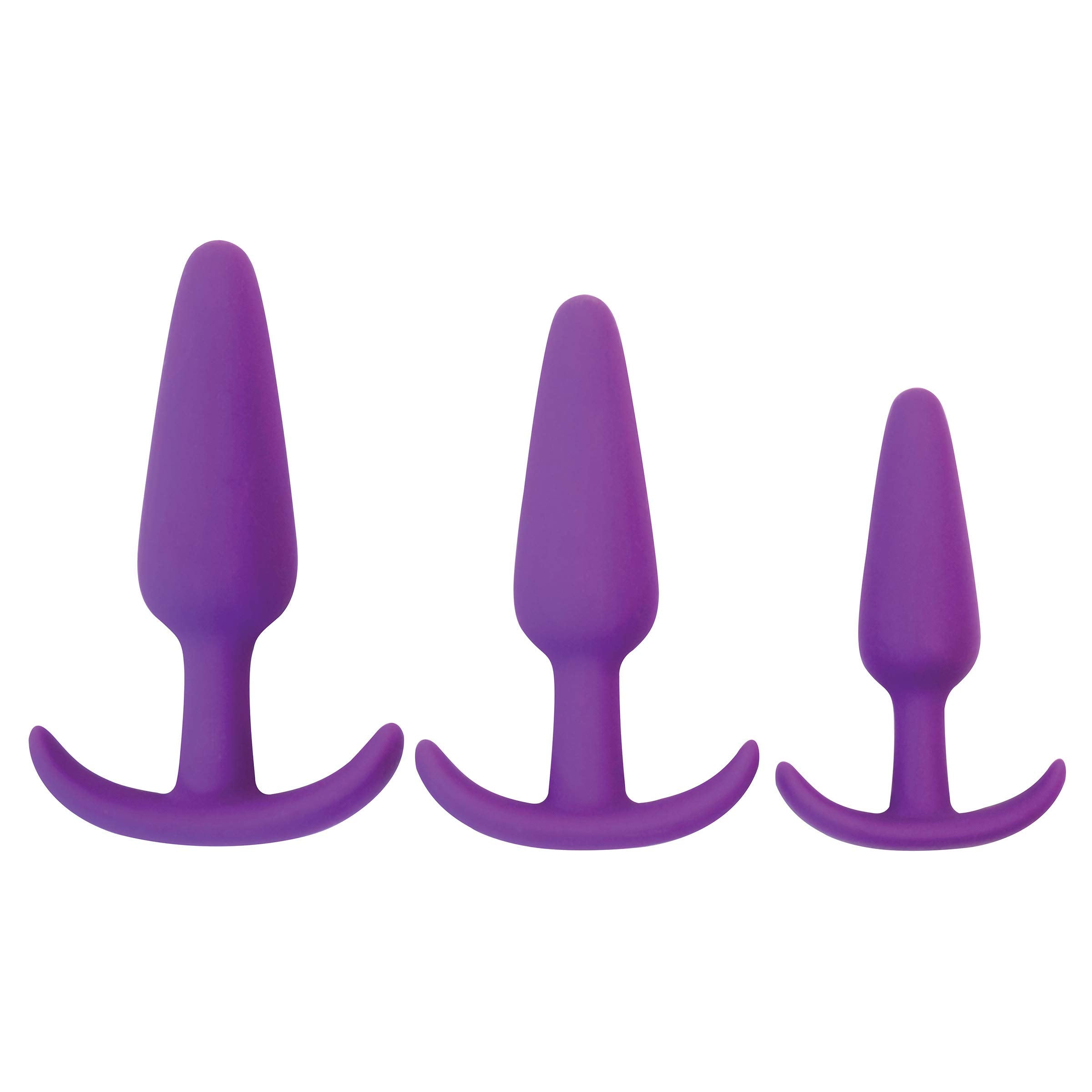 Rump Rockers 3 Piece Silicone Anal Plug Set - Violet