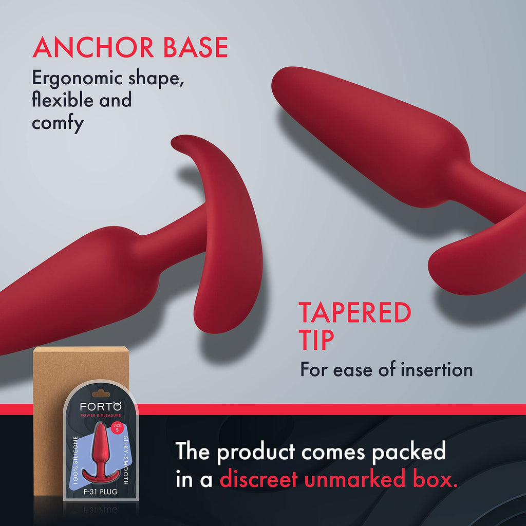 Forto F-31: 100% Silicone Plug Sm Red