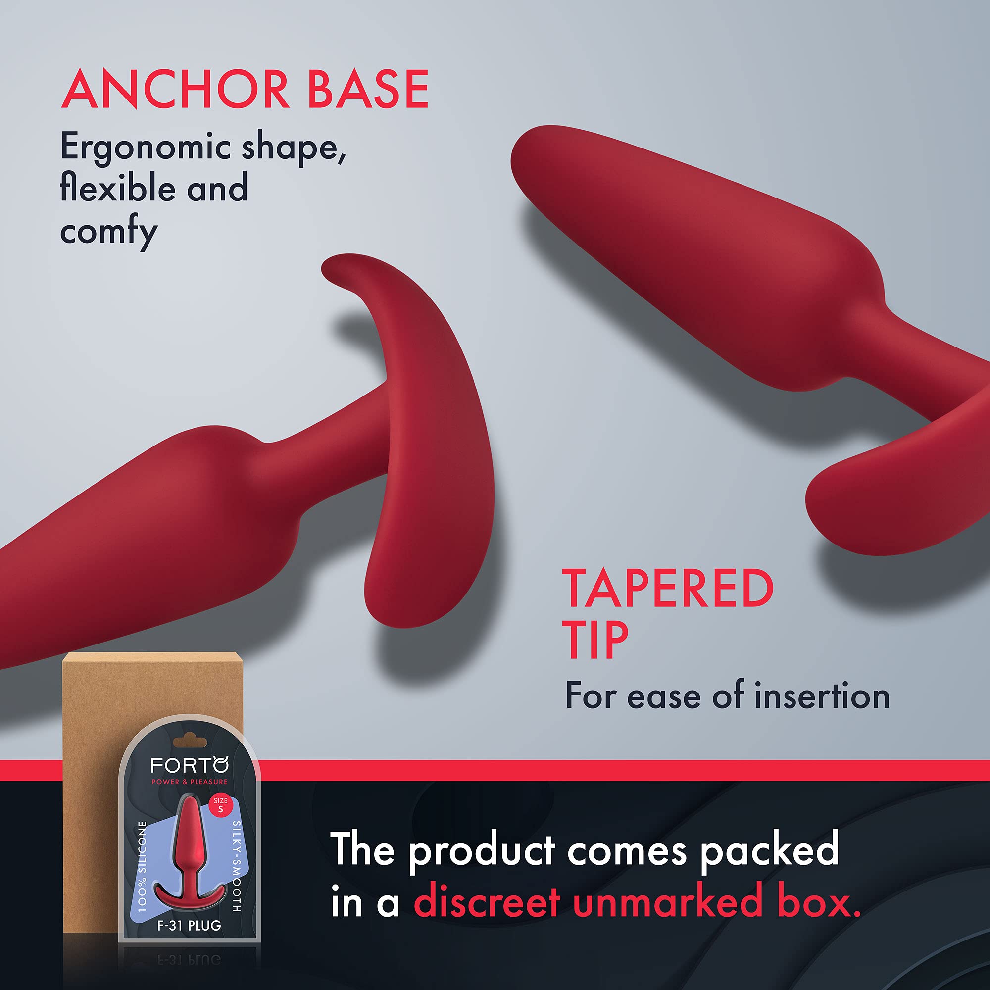 Forto F-31: 100% Silicone Plug Sm Red