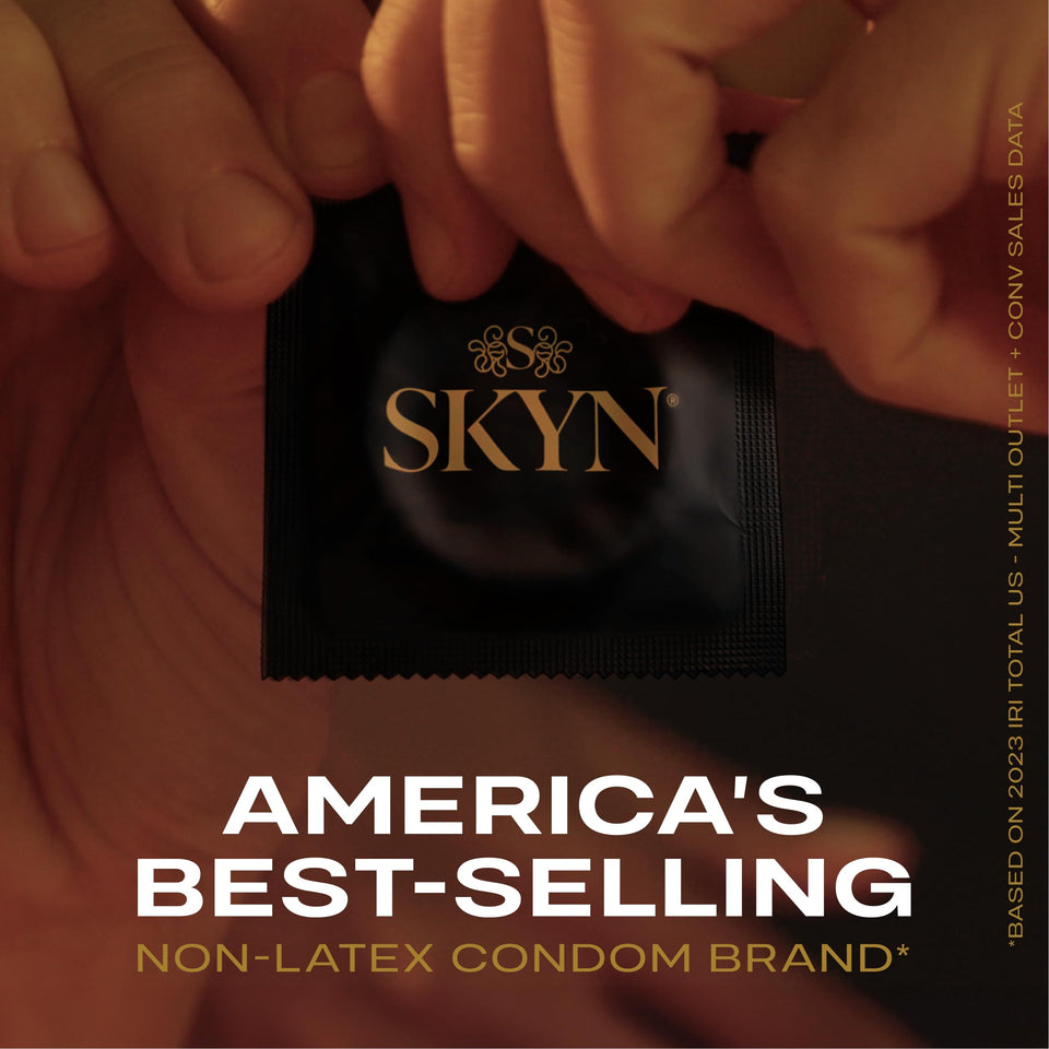 SKYN Extra Studded, 22 Count, Lubricated Latex-Free Condoms, Unique Texture Intensifies Every Moment