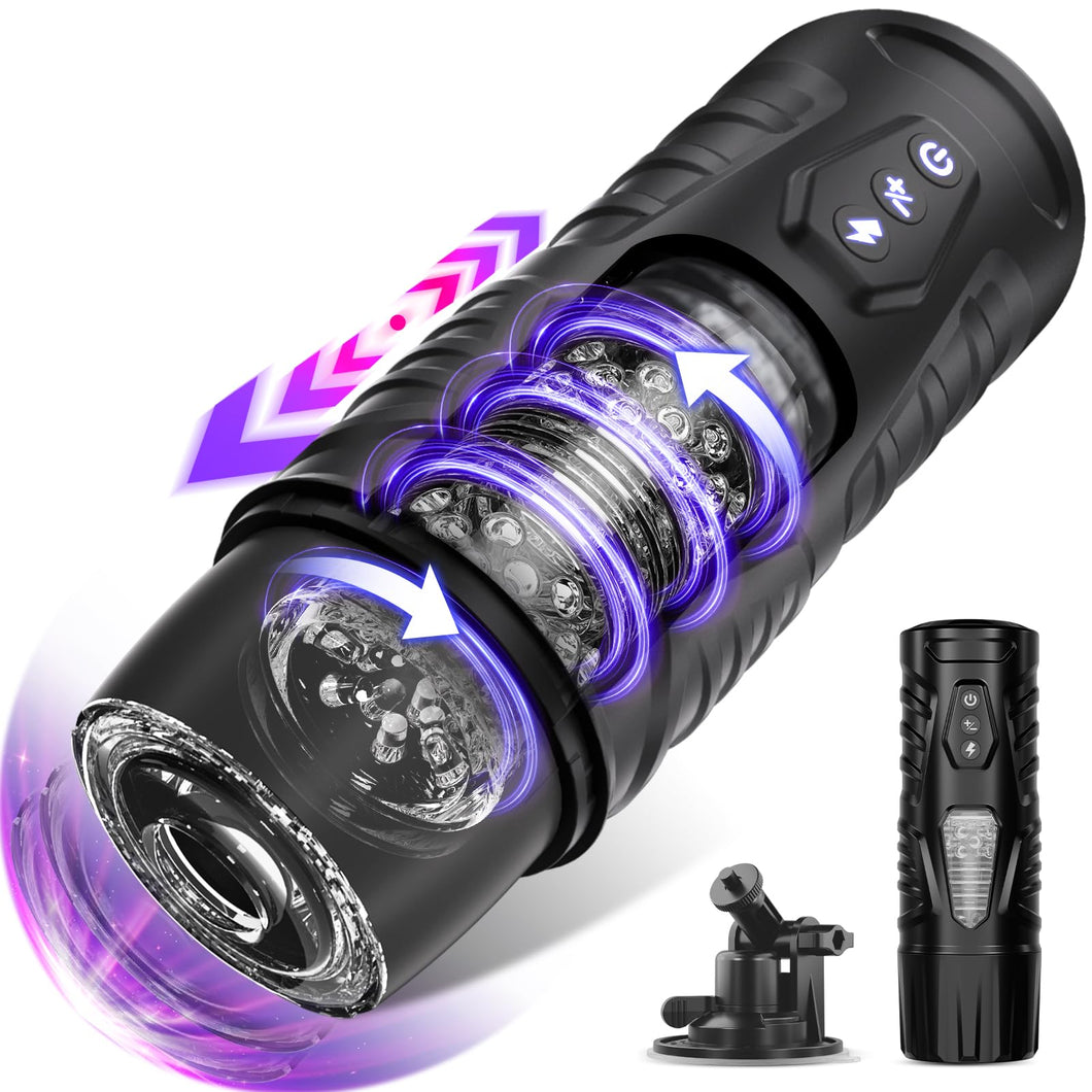 Automatic Male Masturbator Sex Toys for Men - Adult Toy Male Sex Toys with 7 Thrusting & 7 Rotating Modes,Hands Free Pocket Puss
