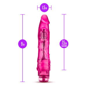 9'' Thin Realistic Vibrating Dildo - Powerful Multi Speed Long Veiny Vibrator - Sex Toy For Women - Sex Toy For Adults (Pink)