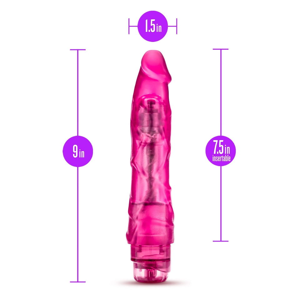 9'' Thin Realistic Vibrating Dildo - Powerful Multi Speed Long Veiny Vibrator - Sex Toy For Women - Sex Toy For Adults (Pink)