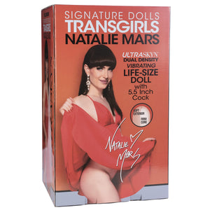 Doc Johnson Signature Dolls - Transgirls - Natalie Mars - Ultraskyn Dual Density Vibrating Life-Size Doll Torso With 5.5 Inch Cock, Vanilla