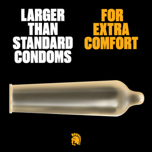 TROJAN Magnum BareSkin Premium Large Condoms, Comfortable and Smooth Lubricated Condoms for Men, Americas Number One Condom, 24