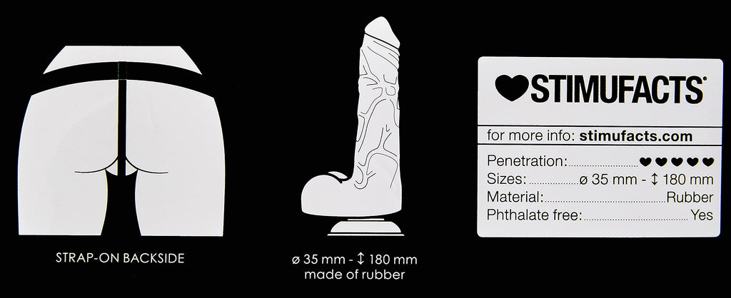 Ouch! Realistic - 7In- Strap-On - Black