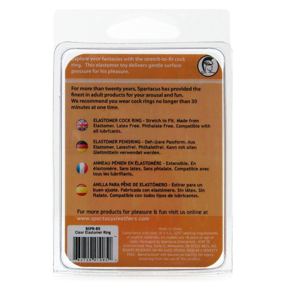 Elastomer Cock Ring Clear