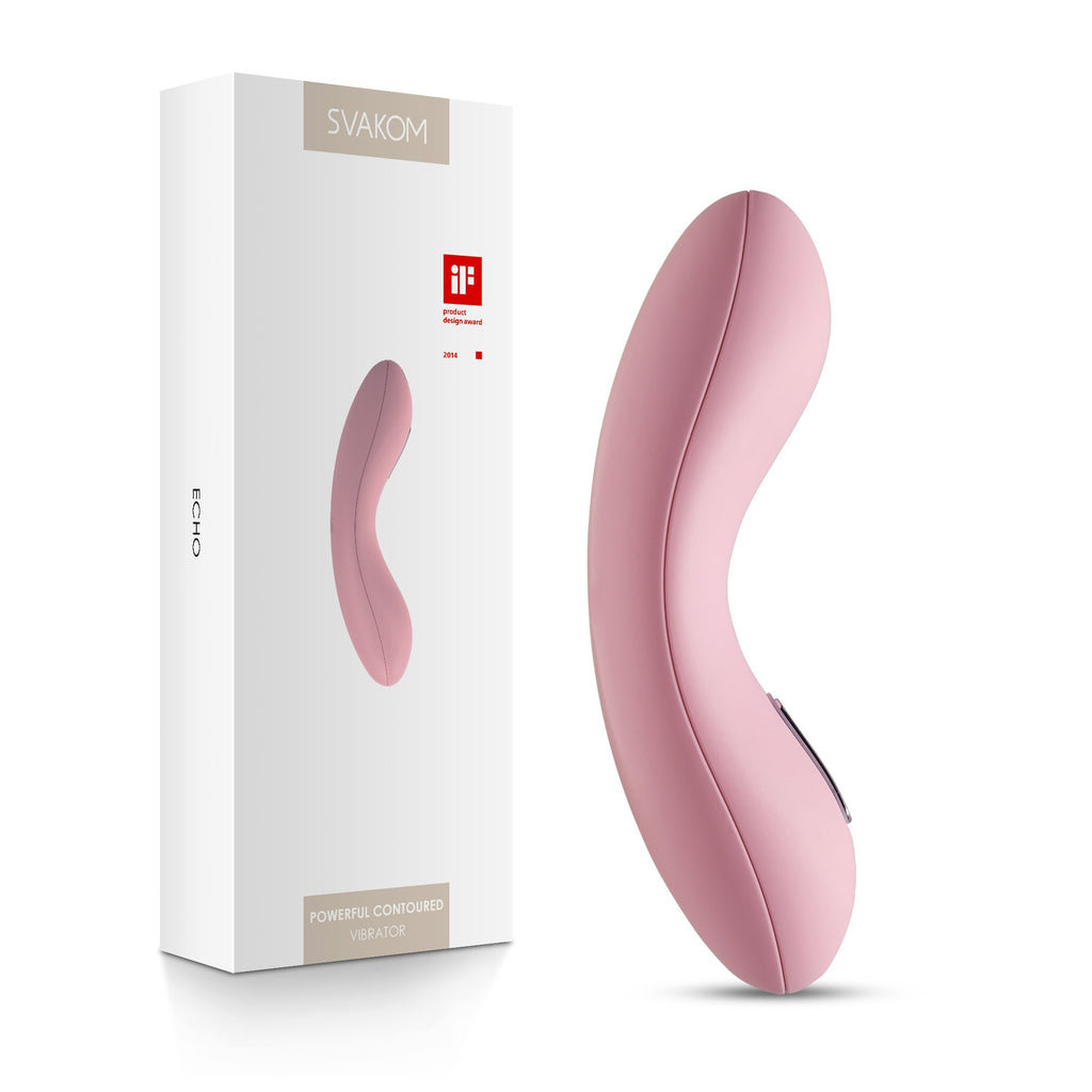 SVAKOM Echo Pink  Rechargeable  TongueShaped Vibrator  waterproof Dildo  Vibrating Personal Massager  Sex Toys Women  Coup