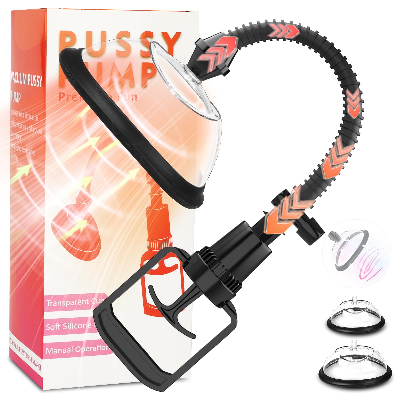 Pussy Pump Sex Toys, Yeqiz Manual Vagina Clit Pump for Increasing Sensation and Enhancing Sexual Pleasure Tools for Women, Adult