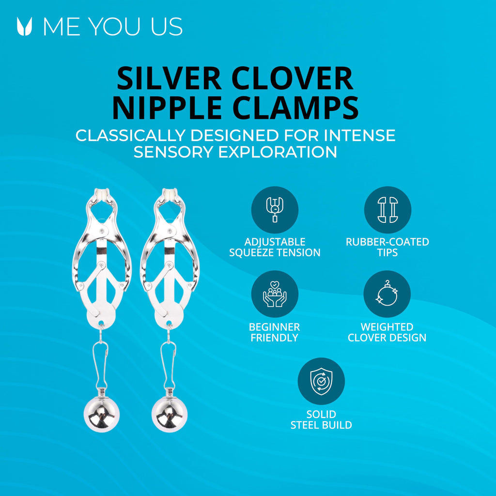 Me You Us Clover Nipple Clamp Silver