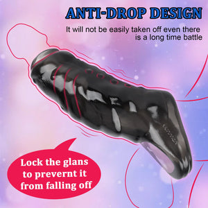Penis Sleeve, Cock Sleeve Realistic Adult Male Sex Toys for Men Penis Extender,Ultra-Soft Silicone Penis Enlarger for Couples Se