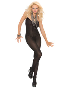 Elegant Moments Opaque Bodystocking Black - O/S - Black
