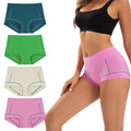 INNERSY Womens Cotton Boyshorts Underwear Soft Moisture Wicking Boxer Briefs 4-Pack(Fresh Candy,Medium)